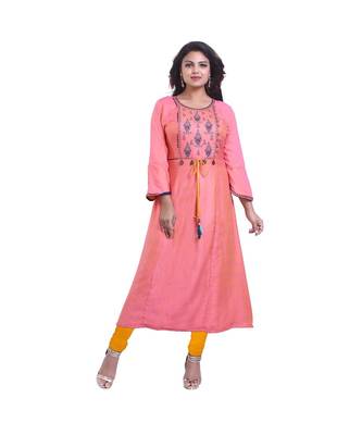 Designer pink anarkli Kurta For Women 1