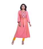 Designer pink anarkli Kurta For Women