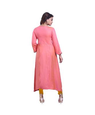 Designer pink anarkli Kurta For Women 4