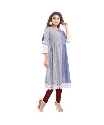 Designer blue long Kurta For Women 2