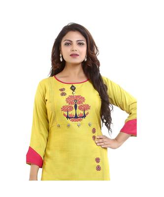 Designer green embroidered Kurta For Women 4