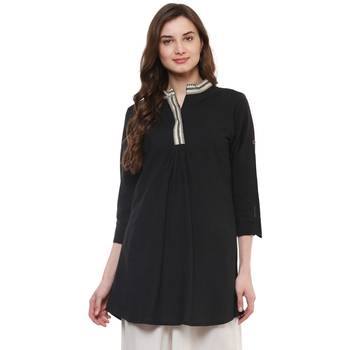 Black Printed Cotton Tunics 2