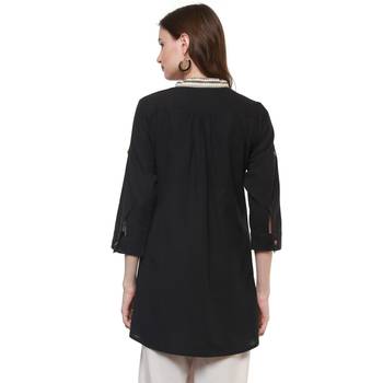 Black Printed Cotton Tunics 3
