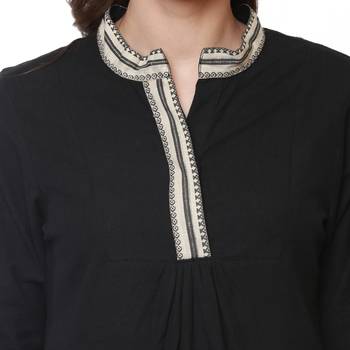 Black Printed Cotton Tunics 5