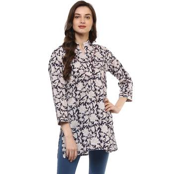 Blue Printed Cotton Tunics 2