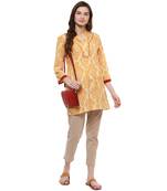 Yellow Printed Cotton Tunics