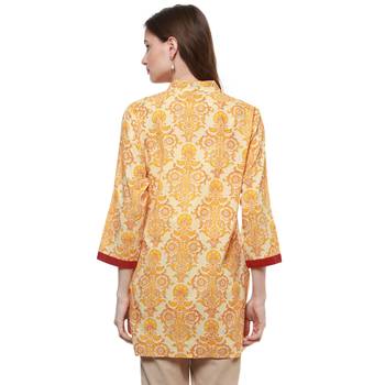 Yellow Printed Cotton Tunics 3
