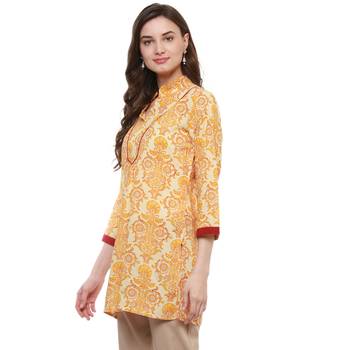 Yellow Printed Cotton Tunics 4