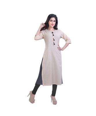 Cream kurta with attached jacket For Women 1