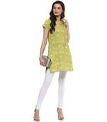 Green Printed Cotton Tunics