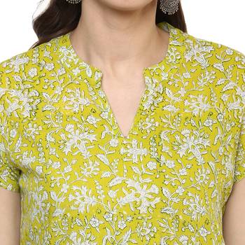Green Printed Cotton Tunics 4