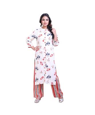 Red Kurta With Palazzo For Women 1
