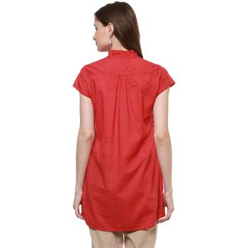 Red Printed Cotton Tunics 3