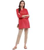 Red Printed Cotton Tunics