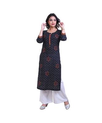 embroidered black kurta and  palazzo For Women 1