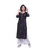 embroidered black kurta and  palazzo For Women