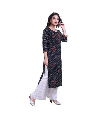 embroidered black kurta and  palazzo For Women 2