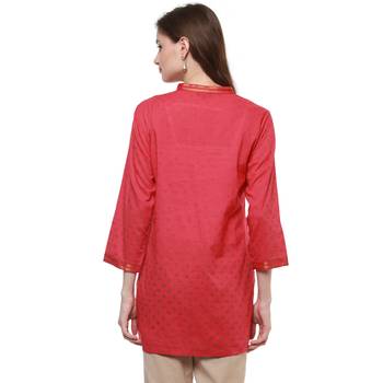 Red Printed Cotton Tunics 3