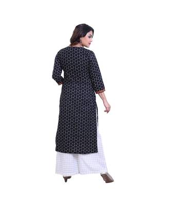 embroidered black kurta and  palazzo For Women 4