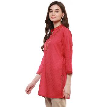 Red Printed Cotton Tunics 4