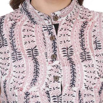 White Printed Cotton Tunics 5