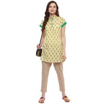 Yellow Printed Cotton Tunics 1