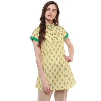 Yellow Printed Cotton Tunics 2