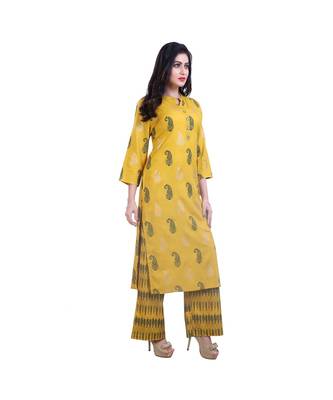Mustard Kurta With Palazzo For Women 2