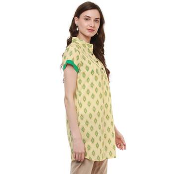 Yellow Printed Cotton Tunics 4