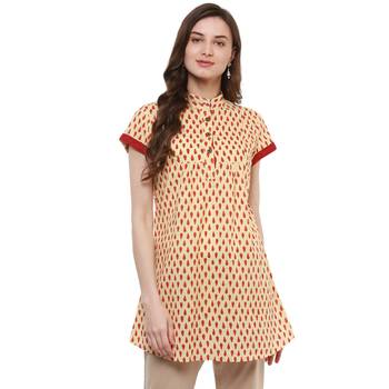 Yellow Printed Cotton Tunics 2