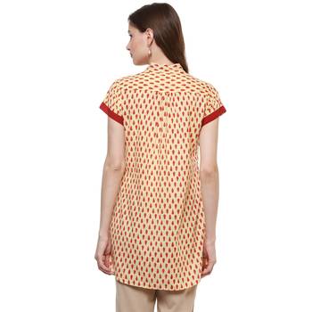 Yellow Printed Cotton Tunics 3
