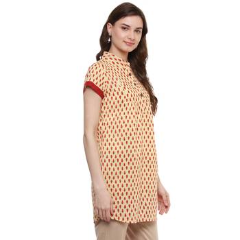 Yellow Printed Cotton Tunics 4
