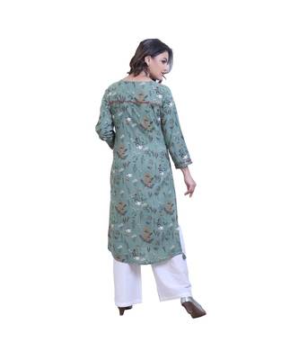 green Kurta with Palazzo For Women 4