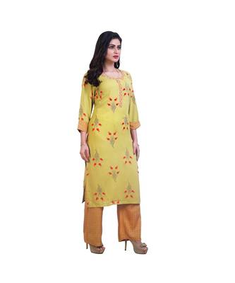 green Kurta with Palazzo For Women 1