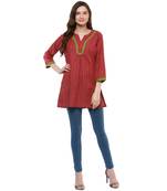 Red Printed Cotton Tunics