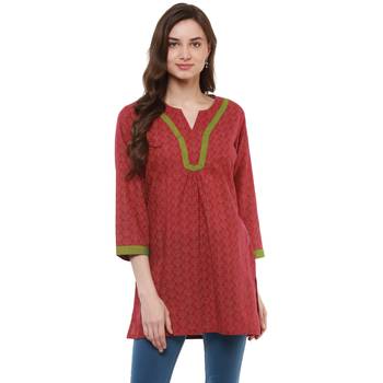 Red Printed Cotton Tunics 2