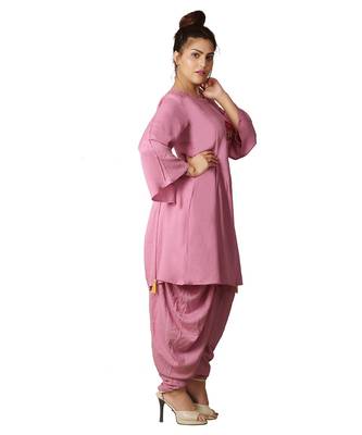Pink Dhoti Kurta Set For Women 2