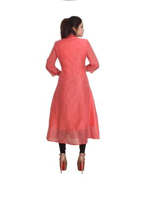 Peach Embellished Kurti For Women 3
