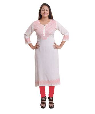 Pink Printed Kurti For Women 1