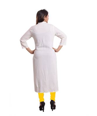 Yellow Printed Kurti For Women 4