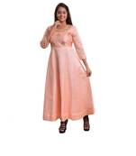 Peach Embellish Anarkali For Women