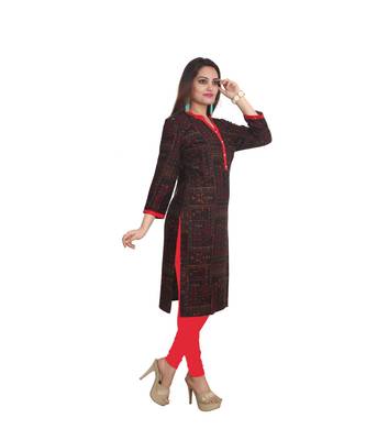 Black Printed Kurti For Women 2