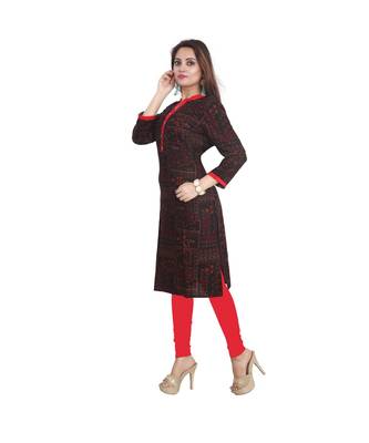 Black Printed Kurti For Women 3