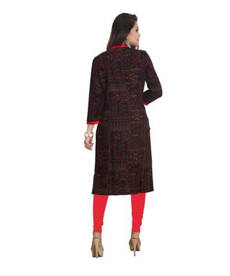 Black Printed Kurti For Women 4