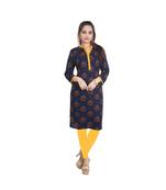 Blue Printed kurti For Women