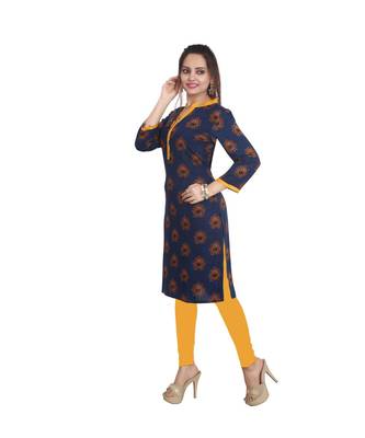Blue Printed kurti For Women 3