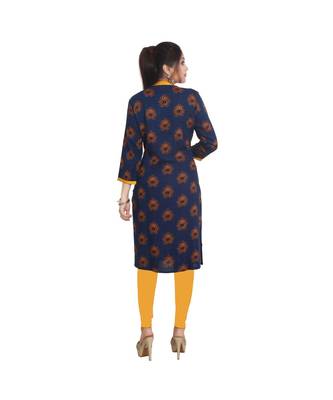 Blue Printed kurti For Women 4