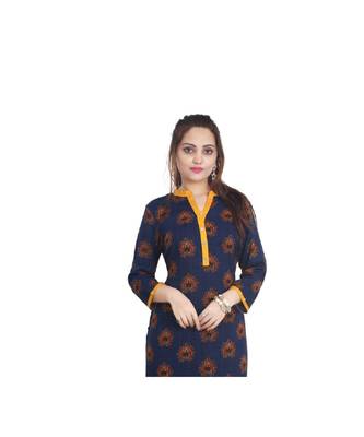 Blue Printed kurti For Women 5