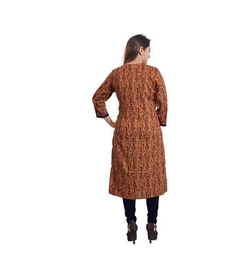 Brown Printed Kurti For Women 4