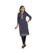 Blue Printed Kurti For Women